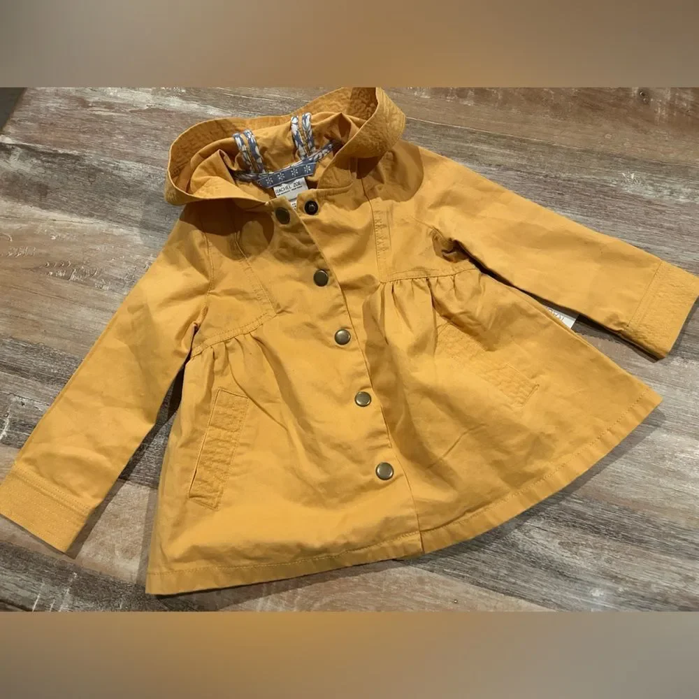 Rachel Zoe Baby Girl Snap Button Cotton Jacket With Hood, Size 24 Months NWT‎